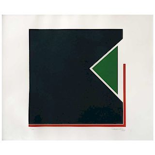 FEDERICO SILVA, Sin título (“Untitled”), Signed and dated 1980, Screenprint 39 / 60, 15 x 15” (38.5 x 38.5 