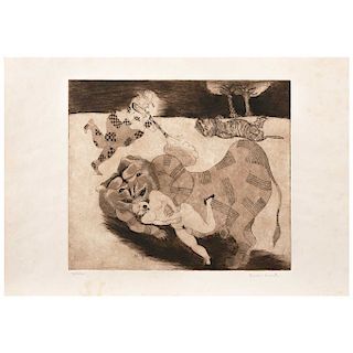 FRANCISCO TOLEDO, Muerto el animal, 1970 (“The Dead Animal, 1970”), Signed Etching, 9.9 x 11.6” (25.3 x 29.7 cm)