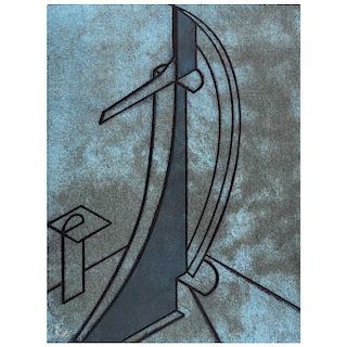 MANUEL FELGUÉREZ, Sin título (“Untitled”), Signed Screenprint and intaglio P / I E, 15.3 x 11.4” (39 x 29 cm) 