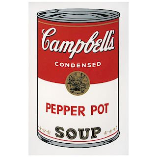 ANDY WARHOL, II.51: Campbell's Pepper Pot Soup, Screenprint, 31.8 x 18.8” (81 x 48 cm).