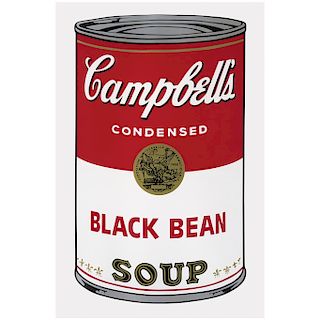 ANDY WARHOL, II.44: Campbell's Black Bean Soup, Screenprint, 31.8 x 18.8” (81 x 48 cm)