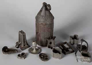 Metalware, to include a punched tin lantern, etc.