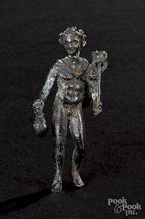 Roman bronze Mercury nude figure, 2nd-3rd c. A.D.