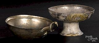Two Greek silver vessels, 6th-2nd c. B.C.