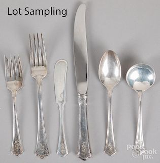 Whiting sterling silver flatware service