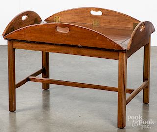 English mahogany butlers tray table