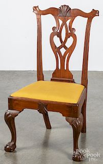 Pennsylvania Chippendale walnut dining chair