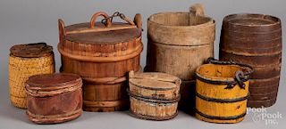 Seven Continental wood vessels