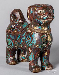Chinese cloisonné dog