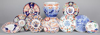 Ten pieces of Imari porcelain