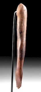 Egyptian Wood Left Arm from Statue - Art Loss Registere