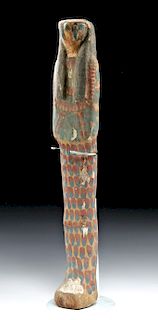 Egyptian Painted Wood Ptah Sokar Osiris, Falcon Head