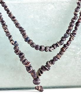 Black & White Hellenistic Glass Bead Necklace
