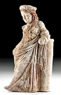 Canosan Hellenistic Polychrome Figure of Woman w/ TL