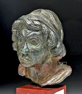 Gallo-Roman Bronze Head of Mars / Ares, ex-Sotheby's