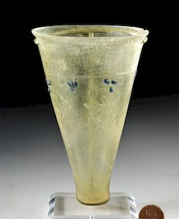 Early Byzantine Glass Beaker w/ Dots, ex-Christie's