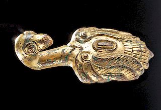 Byzantine Gilt Copper Bird Belt Ornament