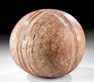 Ancient Bactrian Stone Idol - Abstract Spheroid
