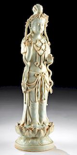 Chinese Ming Dynasty Celadon Pottery Guanyin TL Tested