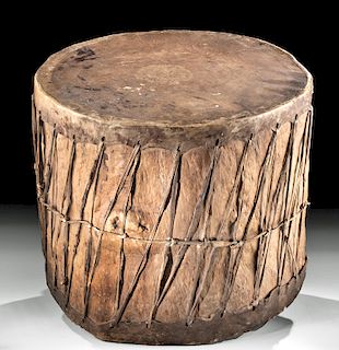 Early 20th C. Southwest Native American Hide Drum