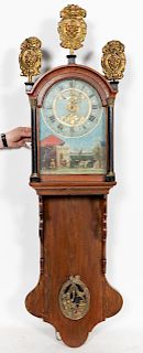 Circa 1830 Dutch "Staarklok" Mechanical Wall Clock