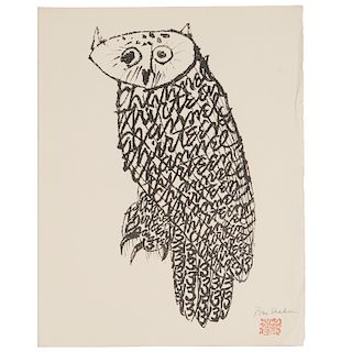 Ben Shahn, Channel Thirteen owl lithograph