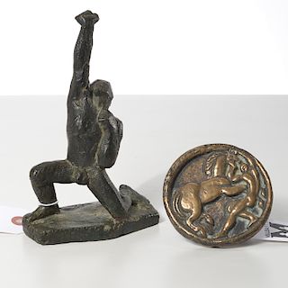 German Expressionist School, (2) bronzes