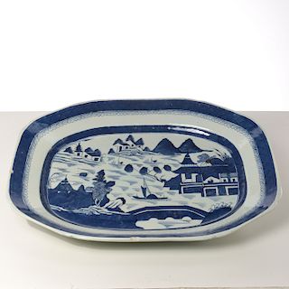 Chinese Export Canton porcelain serving platter