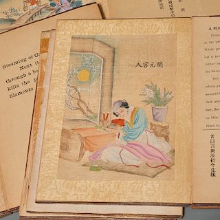(3) Chinese hand-colored folio books, c. 1920