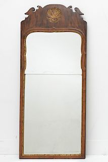 George II parcel gilt walnut pier mirror
