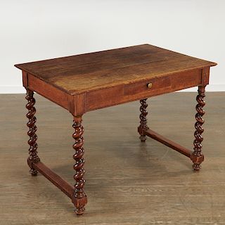 English oak barley twist desk