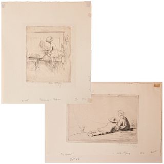 Eileen Soper, pair etchings