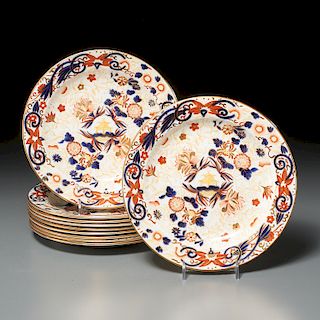 Set (10) Wedgwood Imari pearlware plates