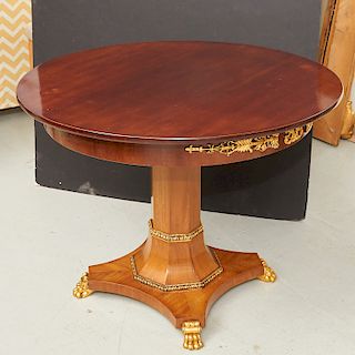 French Empire style pedestal center table