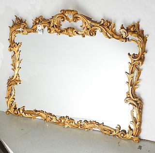 Large Rococo style giltwood wall mirror