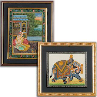 Indo-Persian School, pair of paintings