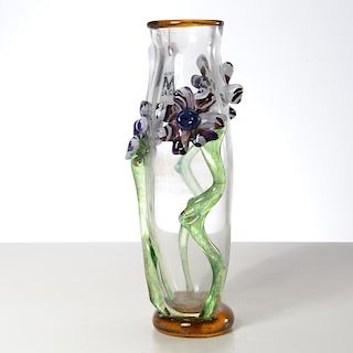 Large signed Studio Glass vase