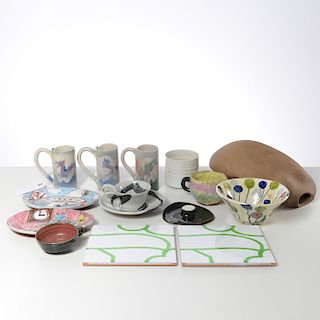 Large group whimsical studio ceramics