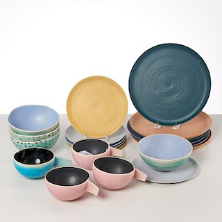 Phillip Maberry, group glazed ceramic tablewares