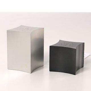 Pair Postmodern billet aluminum shakers