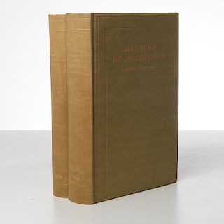 BOOKS: (2) vols, Marques de Collections, Lugt