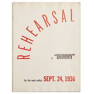 Life Magazine "Dummy No. 2" rare issue 1936