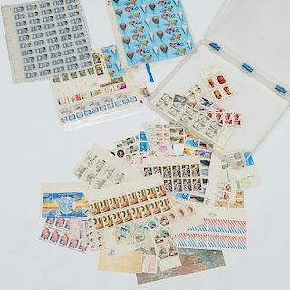Collection unused U.S. stamps, blocks and sheets