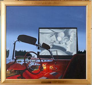 Photorealism School, large Drive-In painting