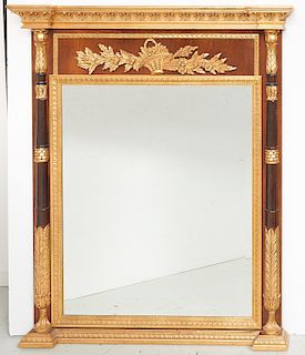 Italian Neo-Classic parcel gilt pier mirror