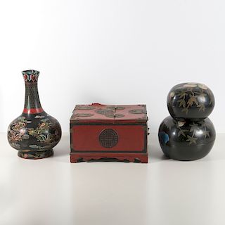 Group Chinese lacquer wares