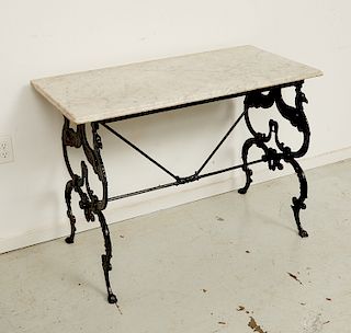 Nice Antique French cast iron bistro table
