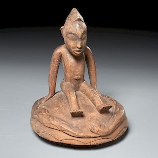 Senufo People, figural medicine pot lid, ex-museum