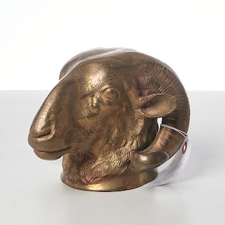 Ornamental bronze ram's head