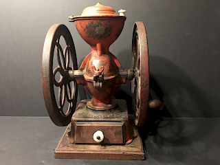 OLD Philedelphia Enterprise coffee grinder, 19th century, 16 1/2" high